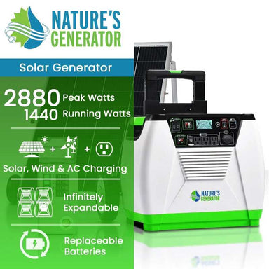 Natures Generator Gold PE System Portable Solar Generator Specs