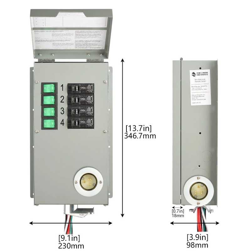 Natures Generator Gold PE System Portable Solar Generator Transfer Switch3
