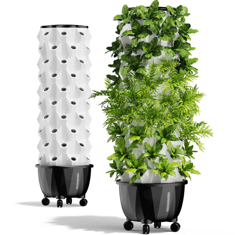 indoor plant tower with lights Nutraponics Hydroponic Pro Tower Garden