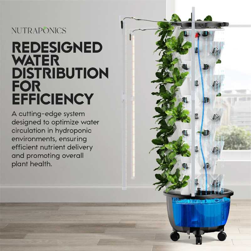 Nutraponics Pro Tower Indoor LED Front with LED